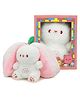 FUSKED 25 cm Breathing Strawberry Rabbit Soft Toy - Plush Sensory & Musical Toy for Baby Girl & Boy - Cuddle Pillow & Sleeping Companion
