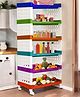 Go Hooked Kitchen Rack Colorful | Convenient 6-Tier Multipurpose Storage Rack | Storage Organizer with Wheels |Stand/Basket for Kitchen (Multi)