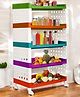 Go Hooked Kitchen Rack Colorful | Convenient 5-Tier Multipurpose Storage Rack | Storage Organizer with Wheels |  Stand/Basket for Kitchen (Multi)