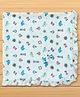 CUCUMBER Interlock Knit Towel With Sea Life Print L 81 x B 81 cm - Light Blue