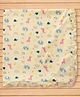 CUCUMBER Interlock Knit Towel With Animal Print L 81 x B 81 cm -Lemon Yellow