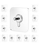 Go Hooked 10pcs Self Adhesive Hooks |  No-Drilling Waterproof Screw Free Stickers | Transparent Hanging Hooks for Keys Bathroom Shower Home