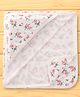 Ben Benny Interlock Knit Hooded Towel with Floral Print L 79.5 x B 77 cm - Pink