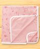 Ben Benny 100% Cotton Interlock Knit Towel & Wrapper with Peach Print L 79 x B 75 cm - Peach