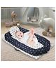 BABIES BLOOM Foldable Portable Baby Bedding Set with Pillow Baby Bedding Set, Baby Beddings Baby Crib Set (Blue) (90x45x10 cm) (0-36 Months)