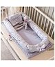BABIES BLOOM Foldable Portable Baby Bedding Set with Pillow Baby Bedding Set, Baby Beddings Baby Crib Set (Unicorn Grey) (90x45x10 cm) (0-36 Months)