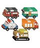 Birthday Popper Vehicle Shaped Ziplock Standy Pouches as Birthday Return Gifts  Set of 25 | Gift Bags for Kids | Reusable Sealable Food-Grade Gift Wraps for Picnics & Treats
