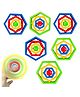 Birthday Popper Hexagon Gyro Toy as Birthday Return Gifts | Set of 6 | Fun Educational Gift | Stress Relief | Colourful Toy | for Kids, Boys, Girls & Adults