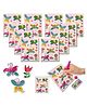 Birthday Popper Butterfly Theme DIY Diamond Painting Stickers Kit as Birthday Return Gifts -Set of 10 - Colorful Craft Stickers with Accessories for Kids -Creative Fun Art Activity for Holidays Travel