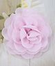Little Miss Cuttie Floral Applique Detailed Alligator Hair Clip - Pink