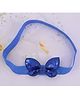 Little Miss Cuttie Sequins Embellished & Butterfly Applique Detailed Headband - Blue