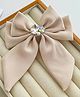 Little Miss Cuttie Rhinestone Embellished & Bow Applique Detailed Hair Clip - Peach