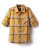 Noddy Full Sleeves Checked Shirt - Mustard