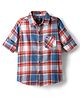 Noddy Full Sleeves Checked Shirt - Orange
