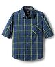 Noddy Full Sleeves Checked Shirt - Navy Blue