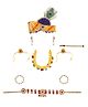 RAJ FANCY DRESSES Lord Krishna Theme Accessories Set - Cream