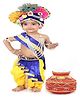 RAJ FANCY DRESSES Krishna Theme Costume With Accessories Set - Light Blue