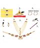 RAJ FANCY DRESSES Lord Krishna Theme Accessories Set - White & Yellow