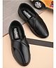 Stefens Solid Slip On Shoes - Black