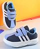 Stefens Striped Velcro Closure Shoes - Blue