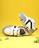 Stefens Colour Blocked Velcro Closure Shoes - White & Grey