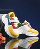 Stefens Colour Blocked Velcro Closure Shoes - White & Yellow