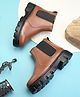 Stefens Solid Slip On Boots - Tan