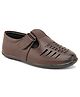 Stefens Cut Out Designed Velcro Closure Sandals - Brown