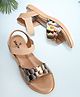 Stefens Abstract Detailed Slip On Sandals - Beige
