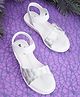Stefens Abstract Detailed Slip On Sandals - White
