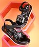 Stefens Marble Designed Slip On Sandals - Black
