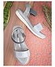 Stefens Abstract Detailed Slip On Sandals - Grey