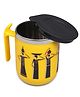 Folk Art Steel Cup With Lid - Yellow| For Hot and Cold Beverages| Easy to Clean and Maintain| Dishwasher Safe| Boys and Girls| Encourages Self Feeding| Anti-Burn Plastic Layer- 460 ml