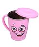 Happy Steel Cup With Lid - Pink| For Hot and Cold Beverages| Easy to Clean and Maintain| Dishwasher Safe| Boys and Girls| Encourages Self Feeding| Anti-Burn Plastic Layer - 250 ml