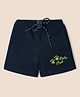 Nino Togs Cotton Baby Cub Embroidered Shorts - Navy Blue