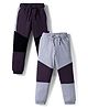 Primo Gino Cotton Knit Full Length French Terry Track Pant With Colour Block Pack Of 2 - Grey