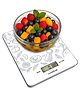 HomeBasic KS100 Portable Digital Kitchen Weighing Scale for Home Baking, Cooking with LCD, Touch Button, Auto-Off, 5 Measurement Units, Tare Function & Capacity up to 5kg Powered Battery (WHITE)