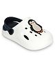 TRUFFLE COLLECTION Perforated Clogs With Penguin Charm - White