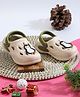 TRUFFLE COLLECTION Colour Blocked Perforated Clogs With Penguin Charms - Beige