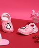 TRUFFLE COLLECTION Colour Blocked Perforated Clogs With Penguin Charms - Pink
