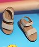 TRUFFLE COLLECTION Solid Sandals With Double Velcro Closure - Brown