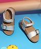 TRUFFLE COLLECTION Colour Blocked Double Velcro Closure Sandals - Silver