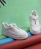 TRUFFLE COLLECTION Solid With Rotating Button Closure Sneakers - White