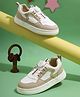TRUFFLE COLLECTION Colour Blocked With Rotating Button Closure Sneakers - Beige
