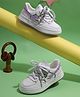 TRUFFLE COLLECTION Lace Ups Star Patch Embroidered  Sneakers - White & Purple
