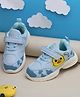 TRUFFLE COLLECTION Duck Patch Embroidered  Mesh Detailed Velcro Closure Sneakers - Blue