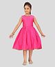 Aarika Silk Woven Sleeveless Gota Lace Embellished Dress - Rani Pink