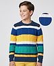 Pine Kids Knit Full Sleeves Pullover Sweater With Colour Block Design - Multi Colour