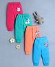 BUMZEE Cotton Knit Full Length Pyjamas with Animal Print Pack of 4 - Multicolor