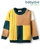 Babyoye Knit Full Sleeves Pullover Sweater with Color Block - Multicolor